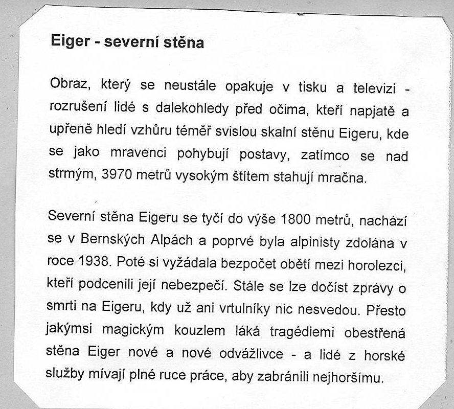 severní stěna Eigeru 